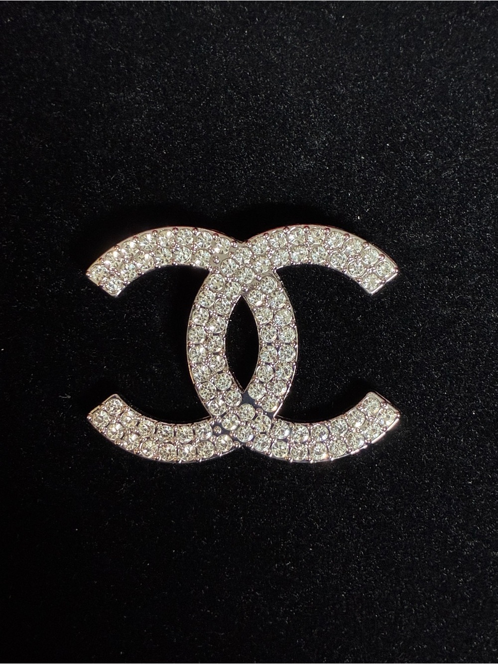 Silver-Tone Rhinestone Brooch NWOT